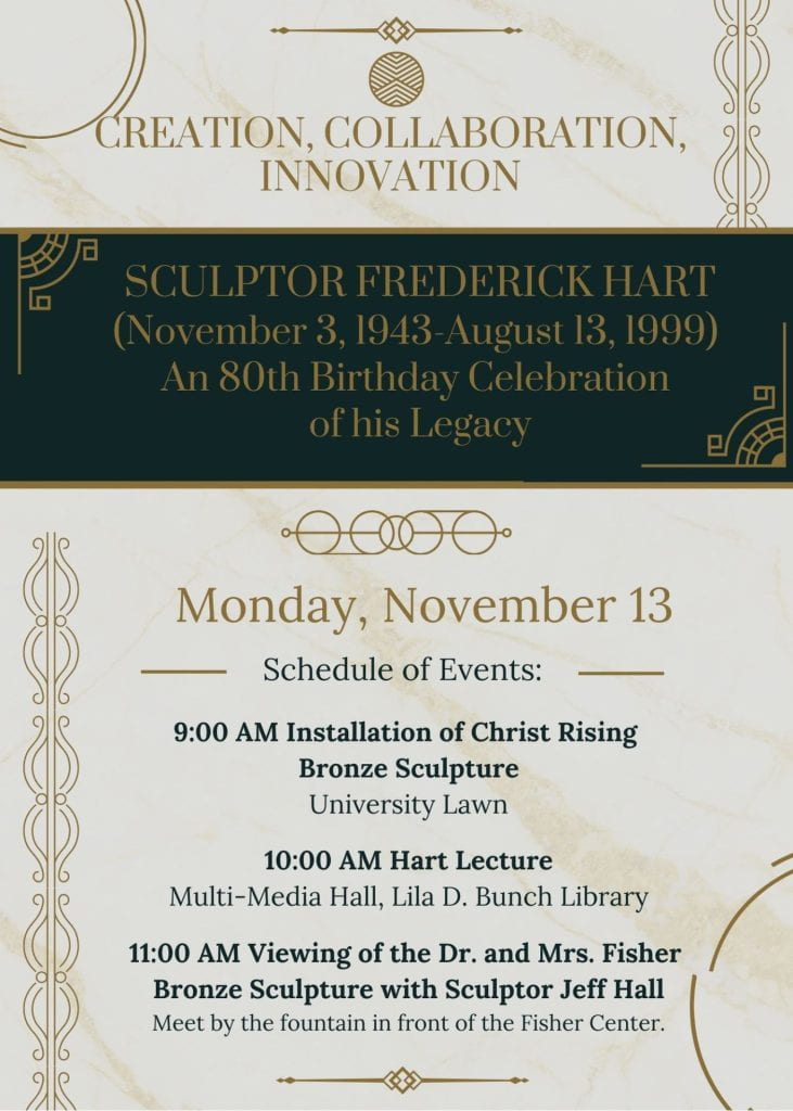 Image of the invite to the Hart Studio event occurring Monday November 13, 2023